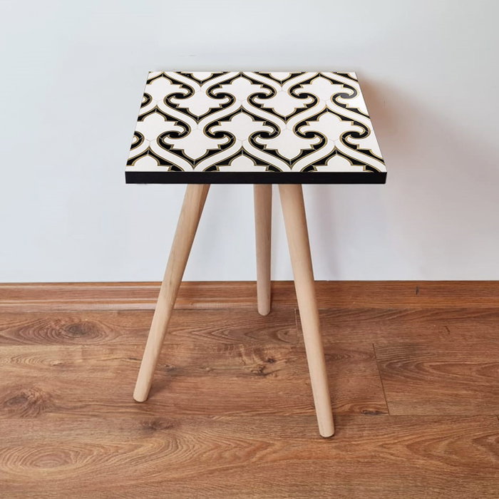 Hanah Home Mesa Auxiliar Negro, Blanco y Oro Hanah Home Mesa Auxiliar Negro, Blanco y Oro